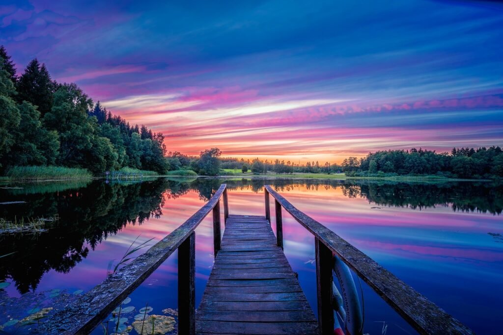 lake, dock, sunset, verkasjön, sweden, nature, scenery, jetty, reflection, water, trees, twilight, dusk, evening, tranquillity, scenic, dock, sweden, sweden, sweden, sweden, sweden